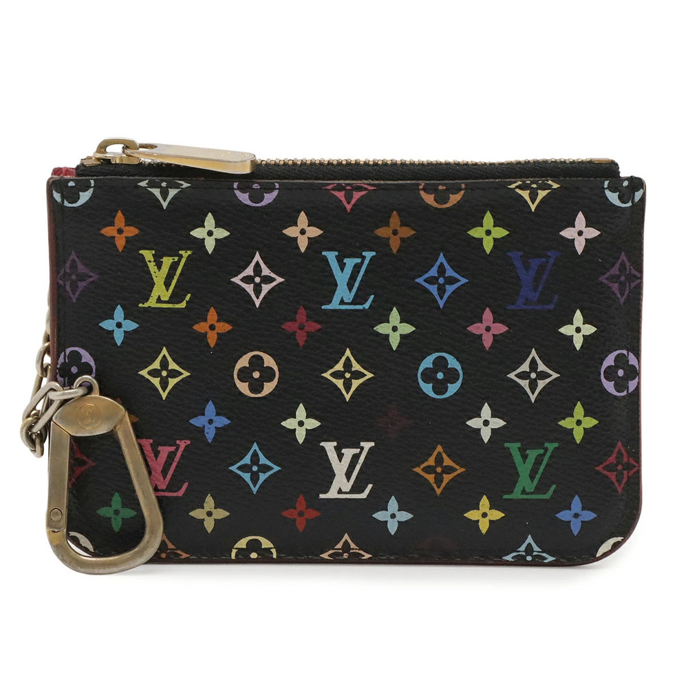 LOUIS VUITTON Monogram Multicolor Pochette Coin Case Noir Black Grenade